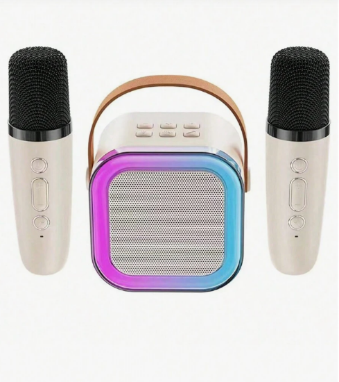 صورة سماعة مع 2 مكرفون تعطي صوت واضح مع اضاءة 